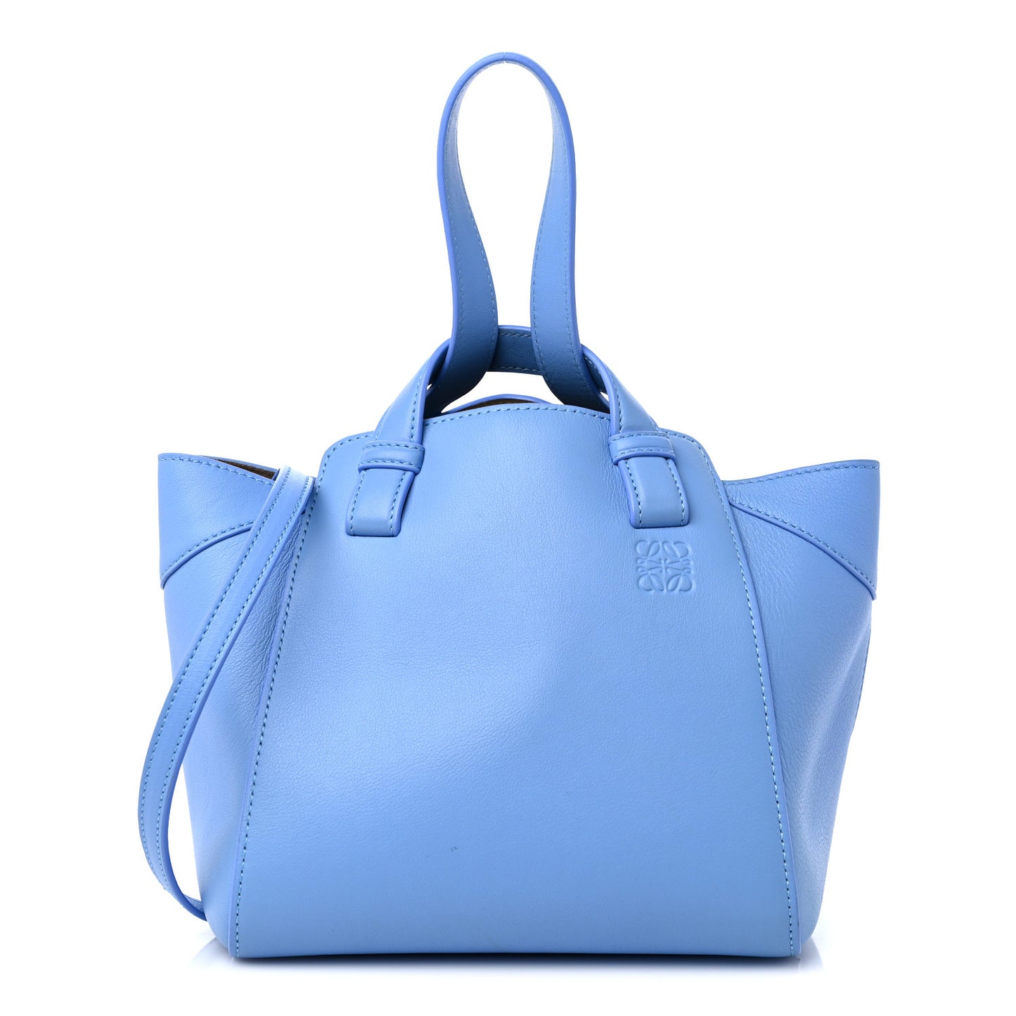 Calfskin Small Hammock Nugget Shoulder Bag Celestine Blue