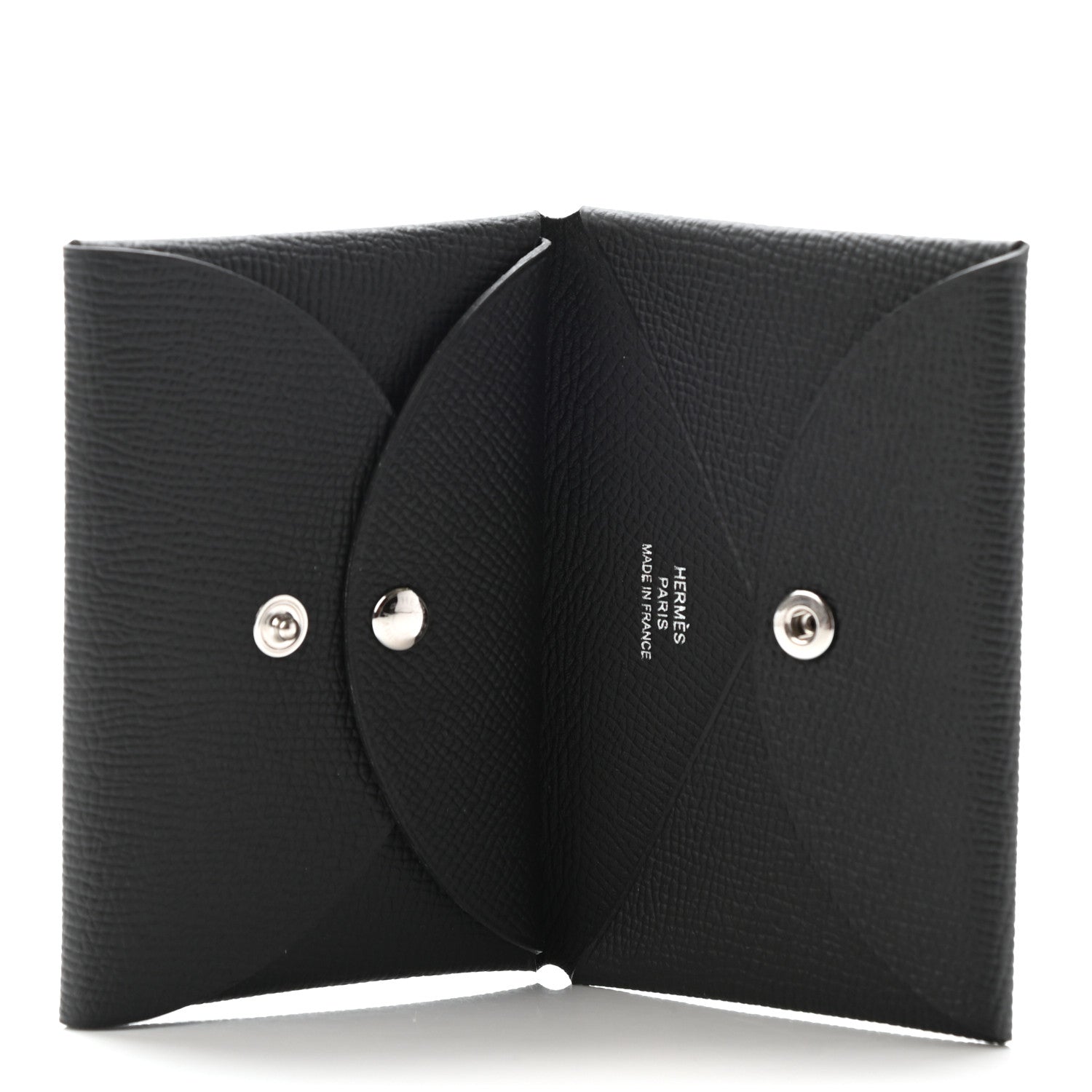 Hermes Epsom Calvi Duo Card Case Black 5 of 7
