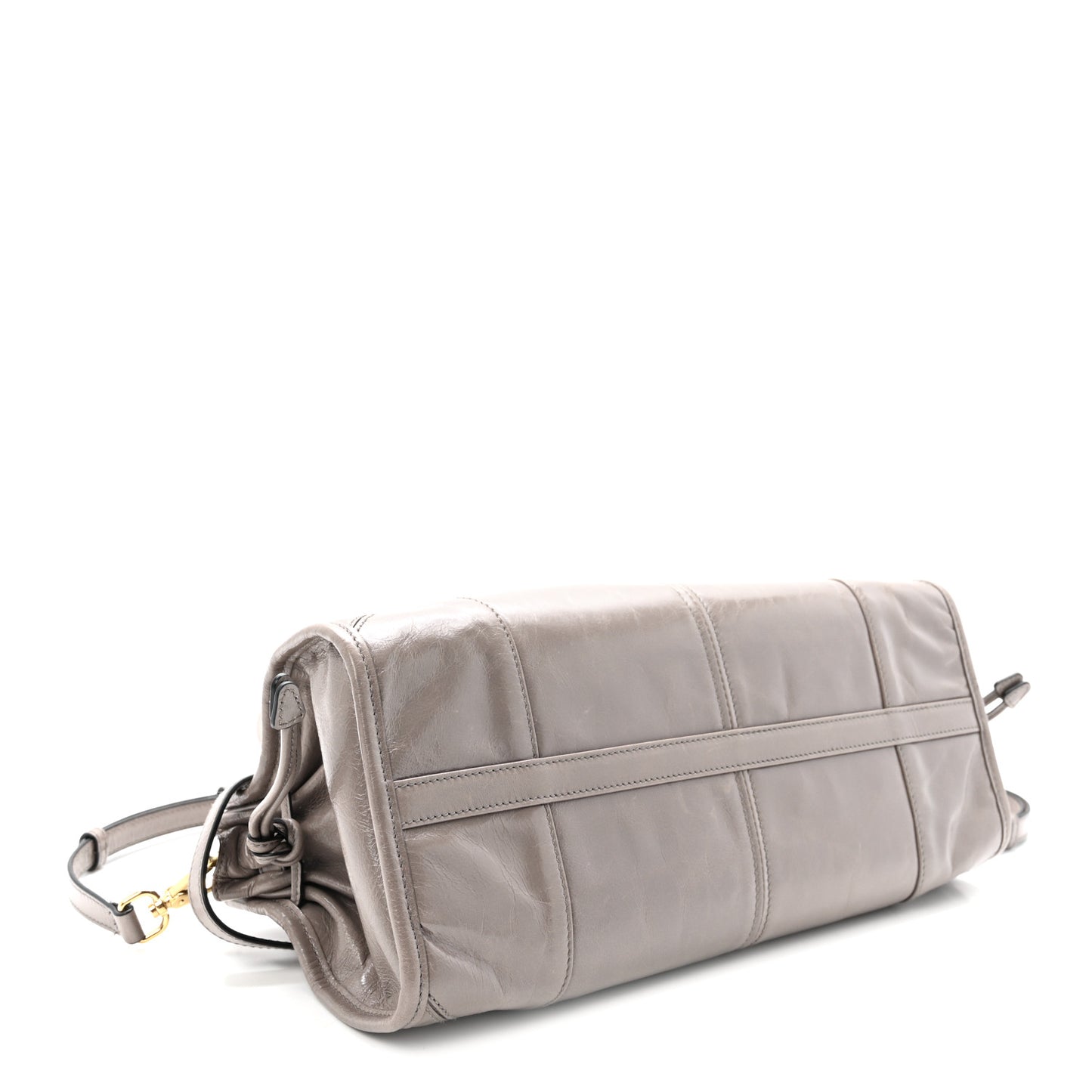 Glossy Calfskin Triangle Medium Bonnie Shoulder Bag Peltro