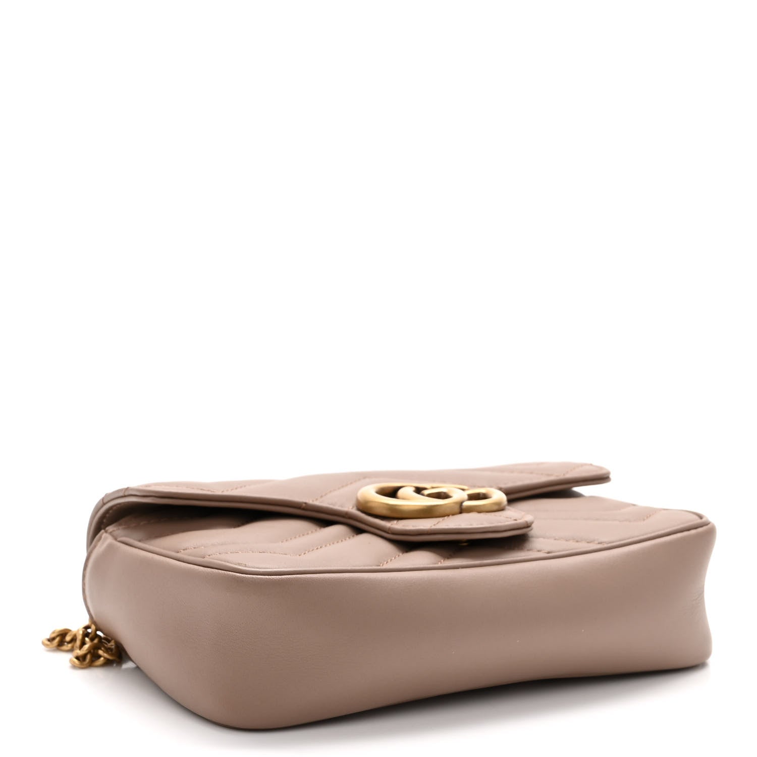 Gucci Calfskin Matelasse Super Mini GG Marmont Shoulder Bag Porcelain Rose 4 of 10
