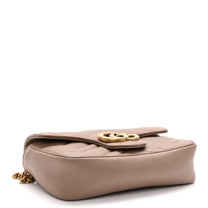 Gucci Calfskin Matelasse Super Mini GG Marmont Shoulder Bag Porcelain Rose 4 of 10