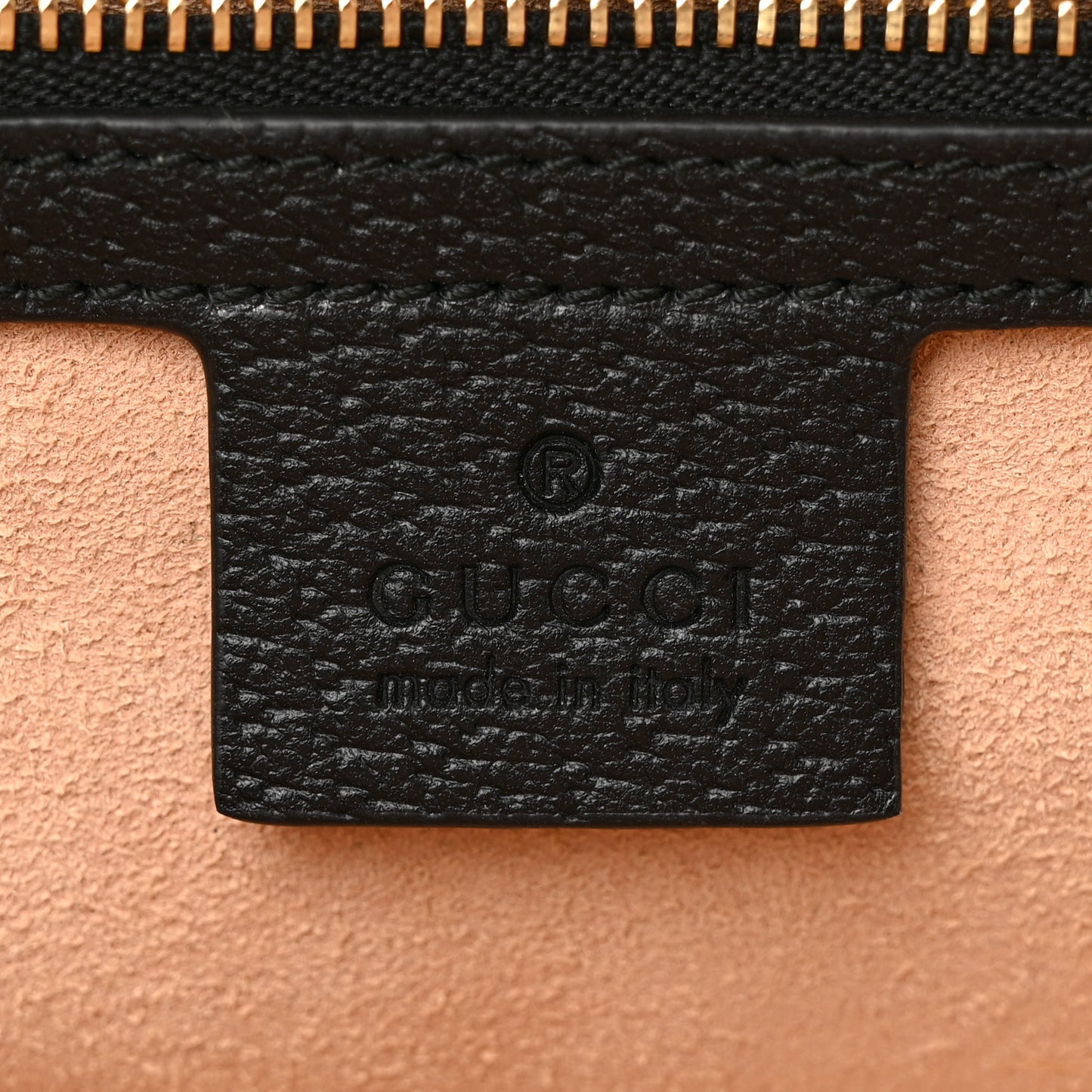 Textured Dollar Calfskin Web Medium Ophidia Boston Black