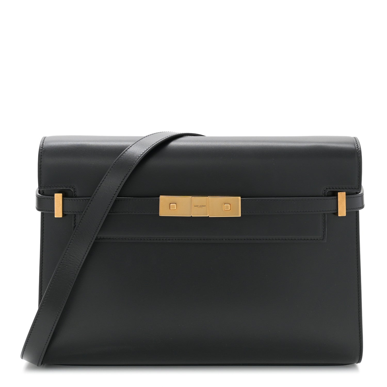 Saint Laurent Smooth Calfskin Manhattan Shoulder Bag Black 1 of 10
