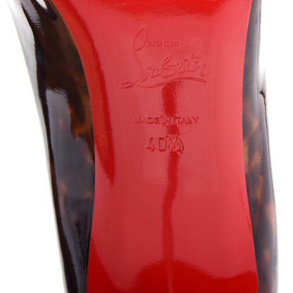 Christian Louboutin Patent Tartaruga Decollete 554 70 Pumps 40.5 Testa Di Moro 9 of 11