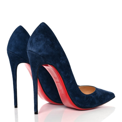 Christian Louboutin Veau Velours So Kate 120 Pumps 37.5 Navy 4 of 7