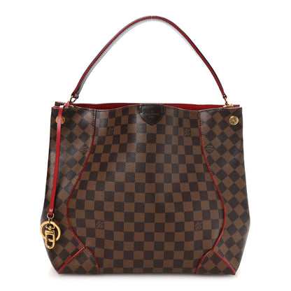 Louis Vuitton Damier Ebene Caissa Hobo Cherry 1 of 11