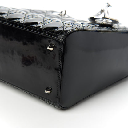 Christian Dior Patent Cannage Medium Lady Dior Black 7 of 10