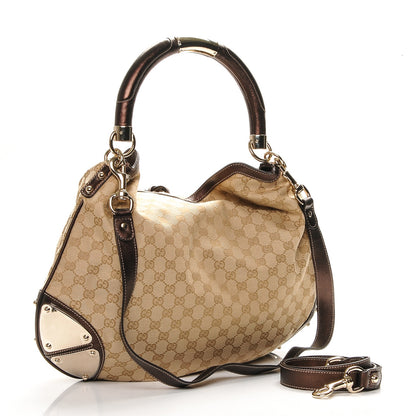 Gucci Monogram Large Indy Top Handle Hobo Dark Brown 3 of 7
