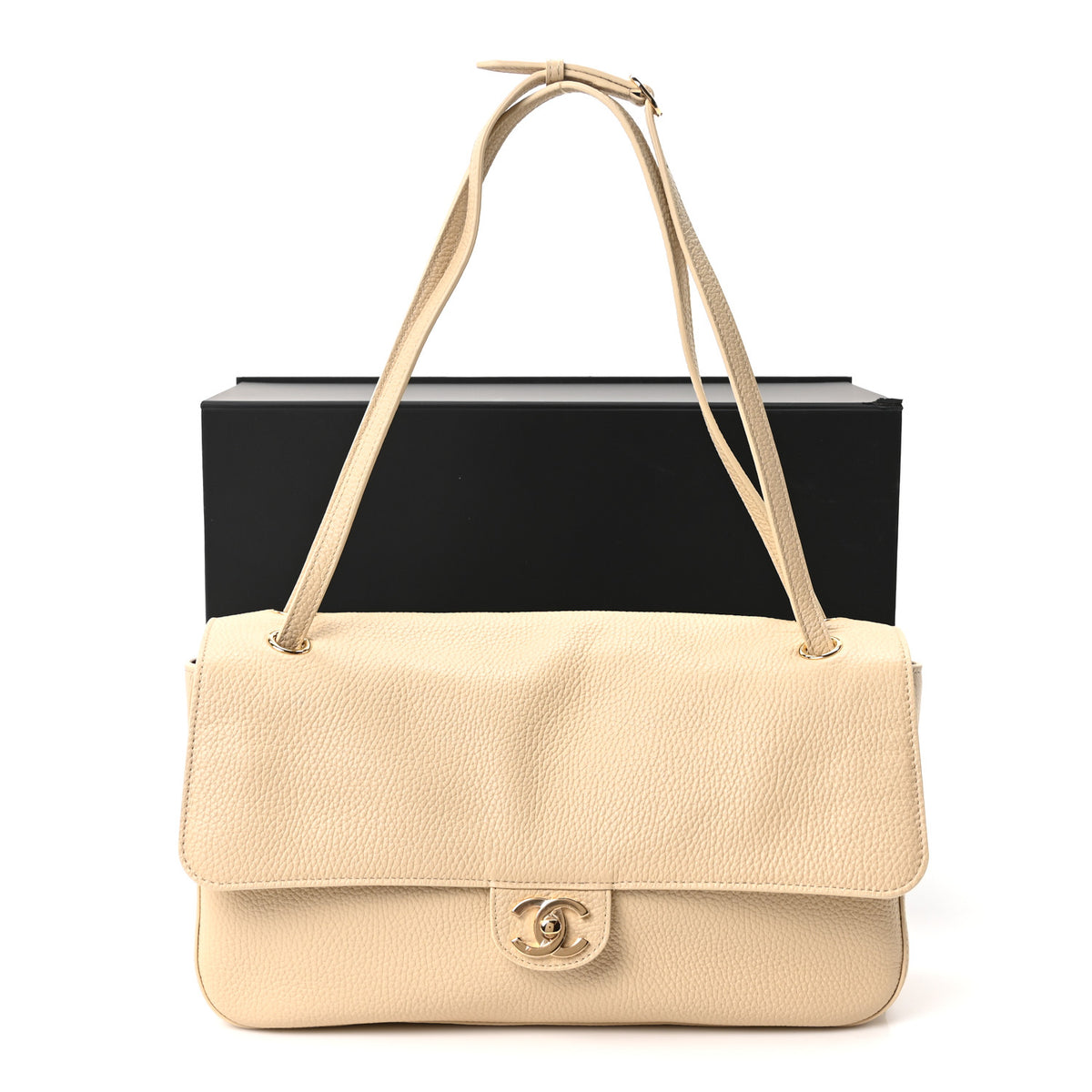 Chanel Grained Calfskin Small Souplissimo Maxi Flap Beige 10 of 10