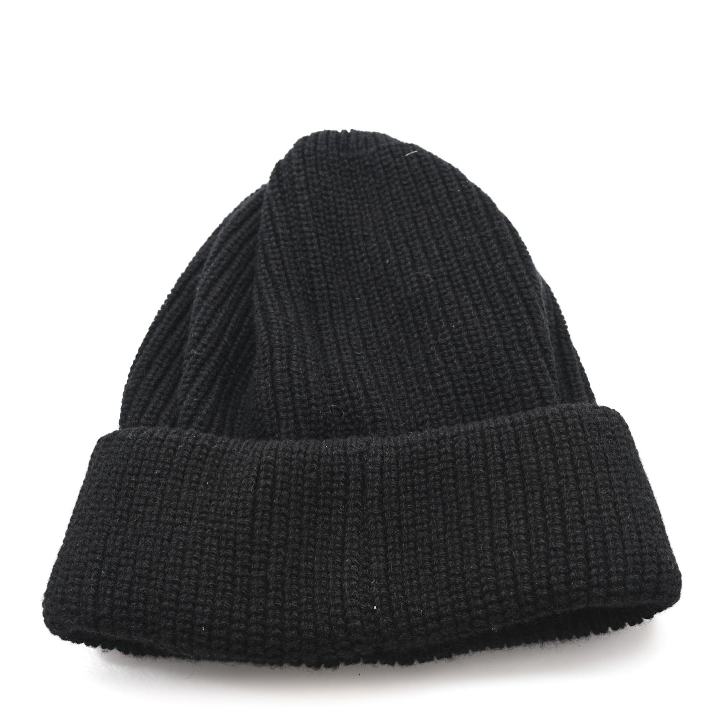 Cashmere Logo Beanie Hat Black White