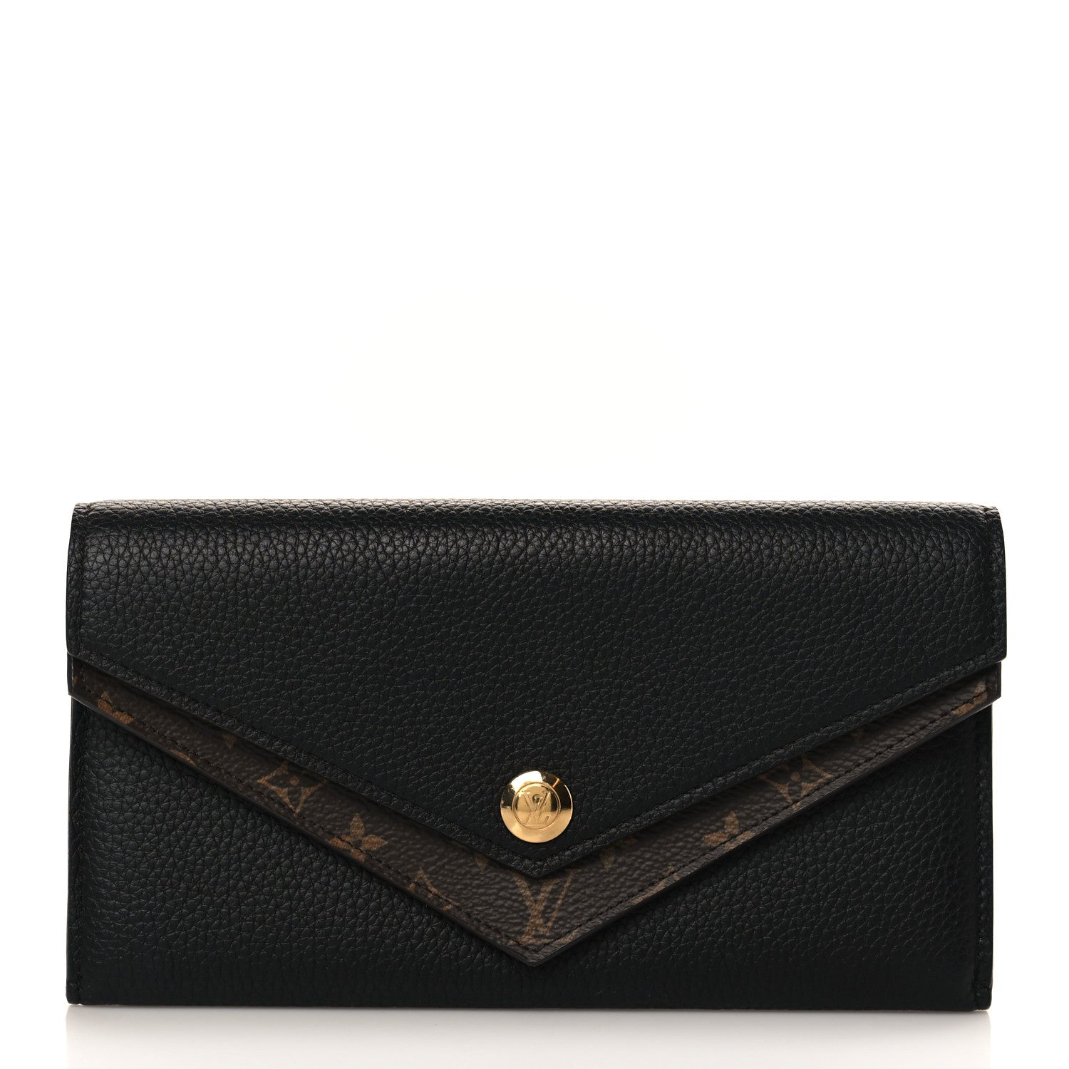 Louis Vuitton Calfskin Double V Wallet Black 1 of 7