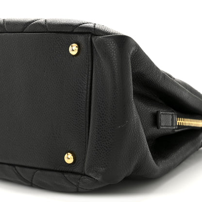 Chanel Caviar Quilted CC Timeless Soft Tote Black 10 of 12
