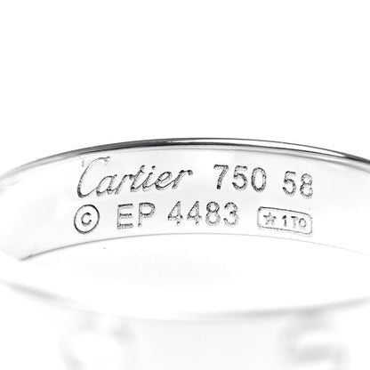 Cartier 18K White Gold 4mm LOVE Wedding Band Ring 58 8.5 4 of 5