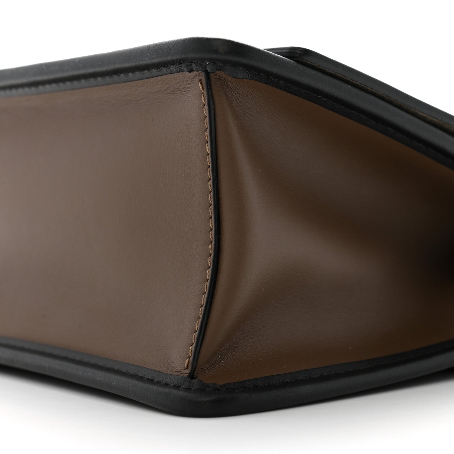 Fendi Vitello Century F is Fendi Bi-Color FF 1974 Embossed Small Kan I Shoulder Bag Maya Black 10 of 12