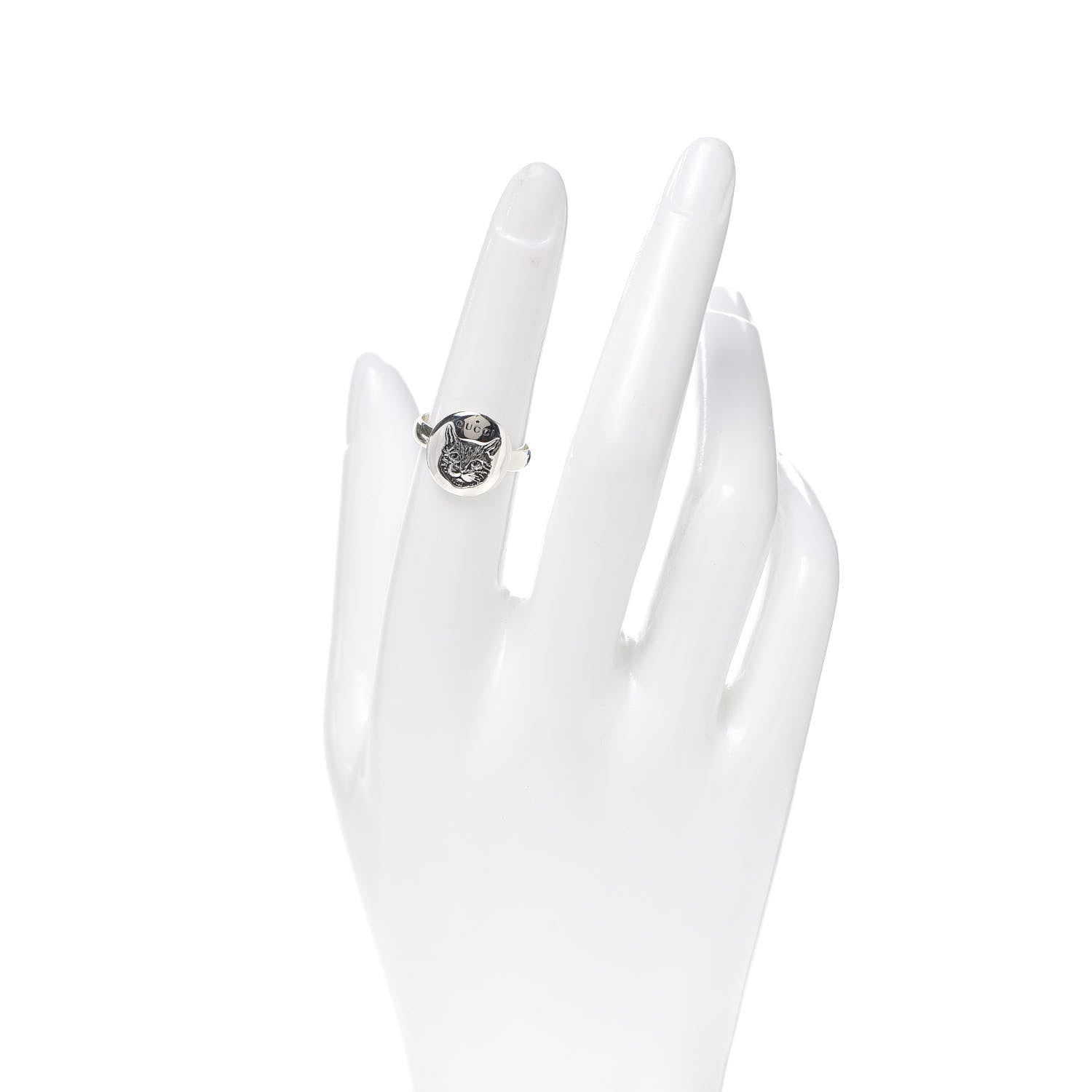 Gucci Sterling Silver Blind for Love Mystic Cat Ring 52 6 2 of 6