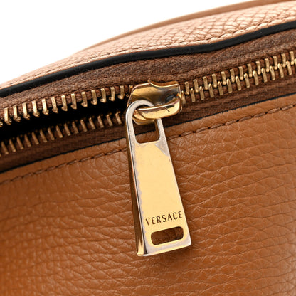 Versace Grained Calfskin Greca Belt Bag Brown 10 of 19
