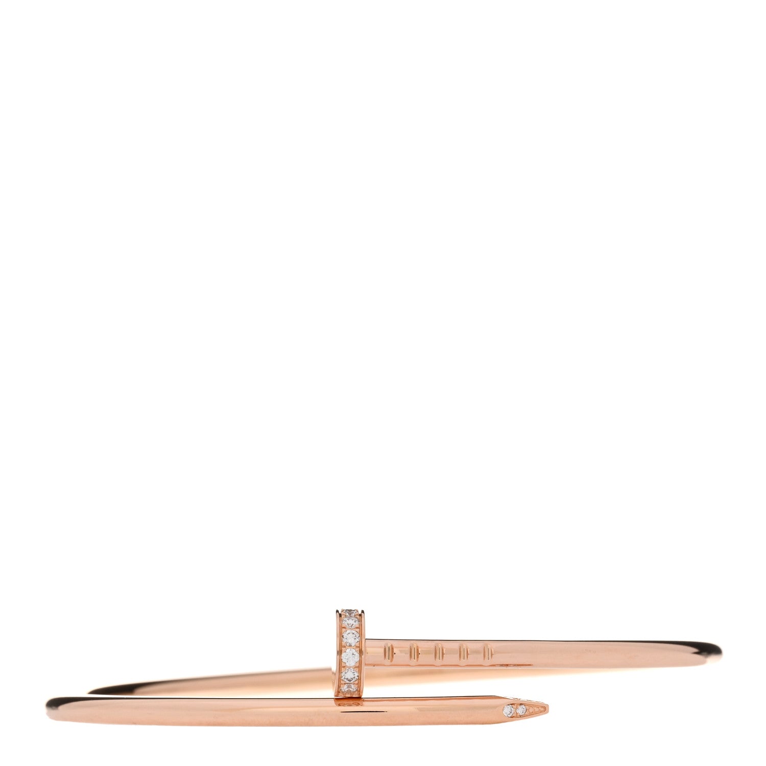 Cartier 18K Pink Gold Diamond Small Juste Un Clou Bracelet 16 1 of 4