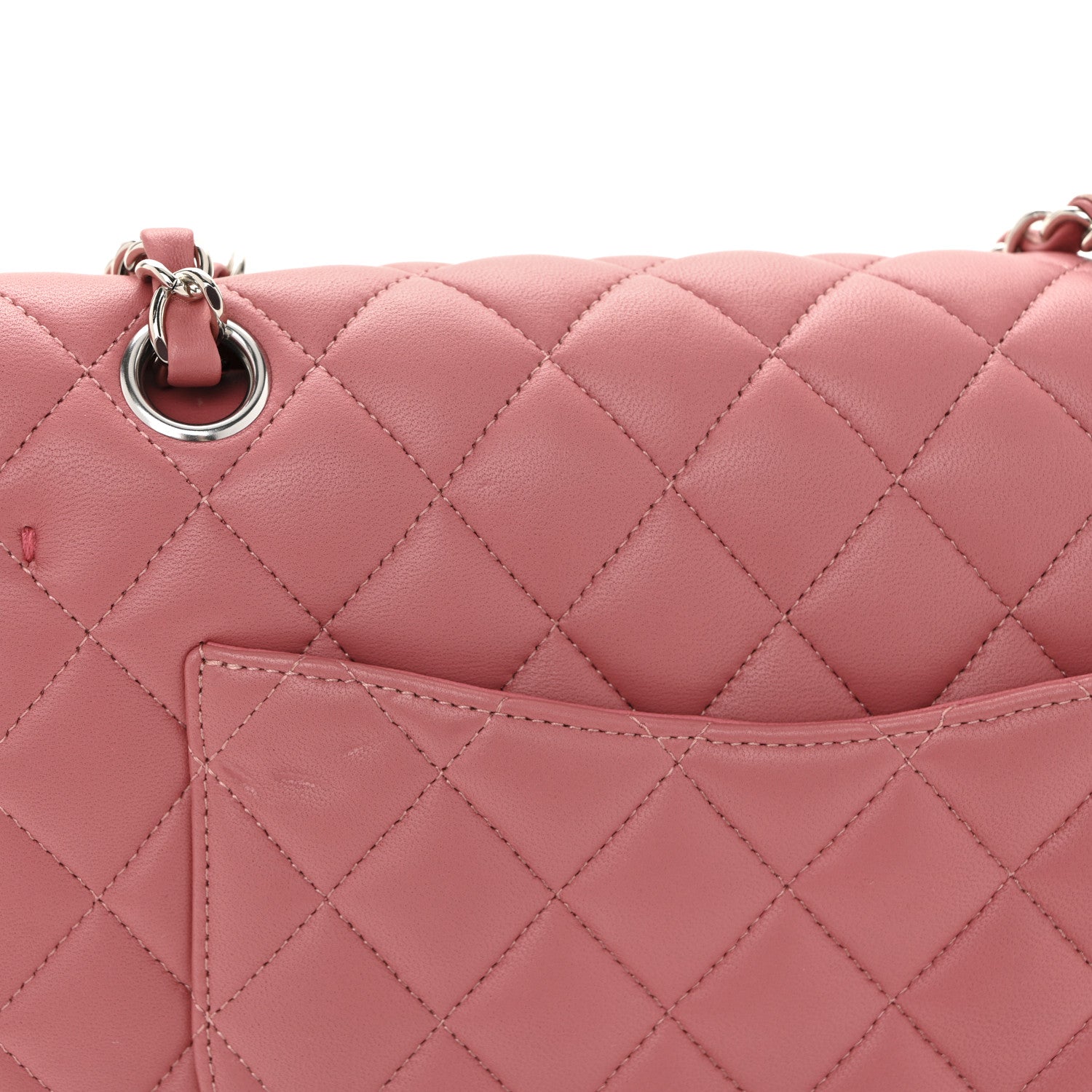 Chanel Lambskin Quilted Small Double Flap Pink 12 of 13
