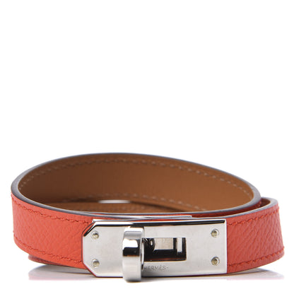 Hermes Epsom Kelly Double Tour Bracelet S Rose Jaipur 1 of 6