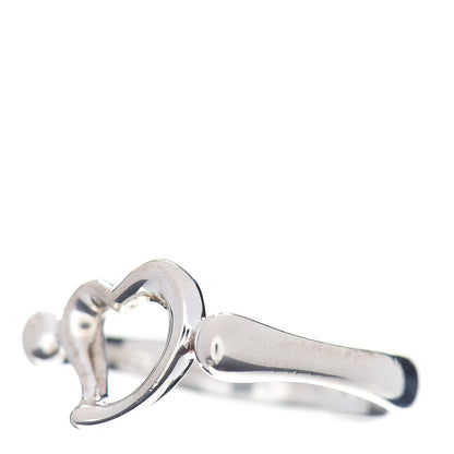 Tiffany Sterling Silver Elsa Peretti Open Heart Ring 46 3.75 3 of 5