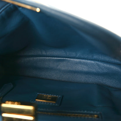 Fendi Nappa Mini Peekaboo Iconic Satchel Blue 5 of 14