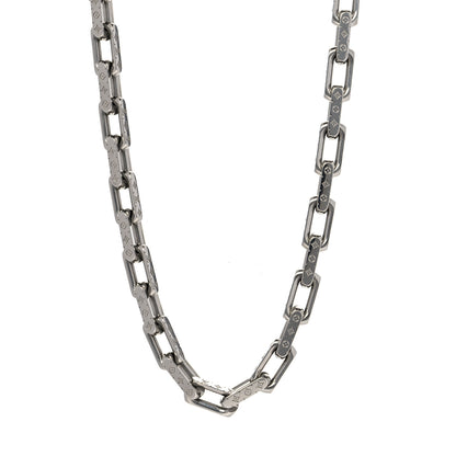 Louis Vuitton Monogram Chain Necklace Silver 1 of 5
