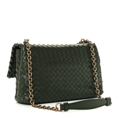 Bottega Veneta Nappa Intrecciato Baby Olimpia Shoulder Bag Moss 3 of 10