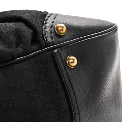 Gucci Monogram Medium Jockey Tote Black 8 of 14