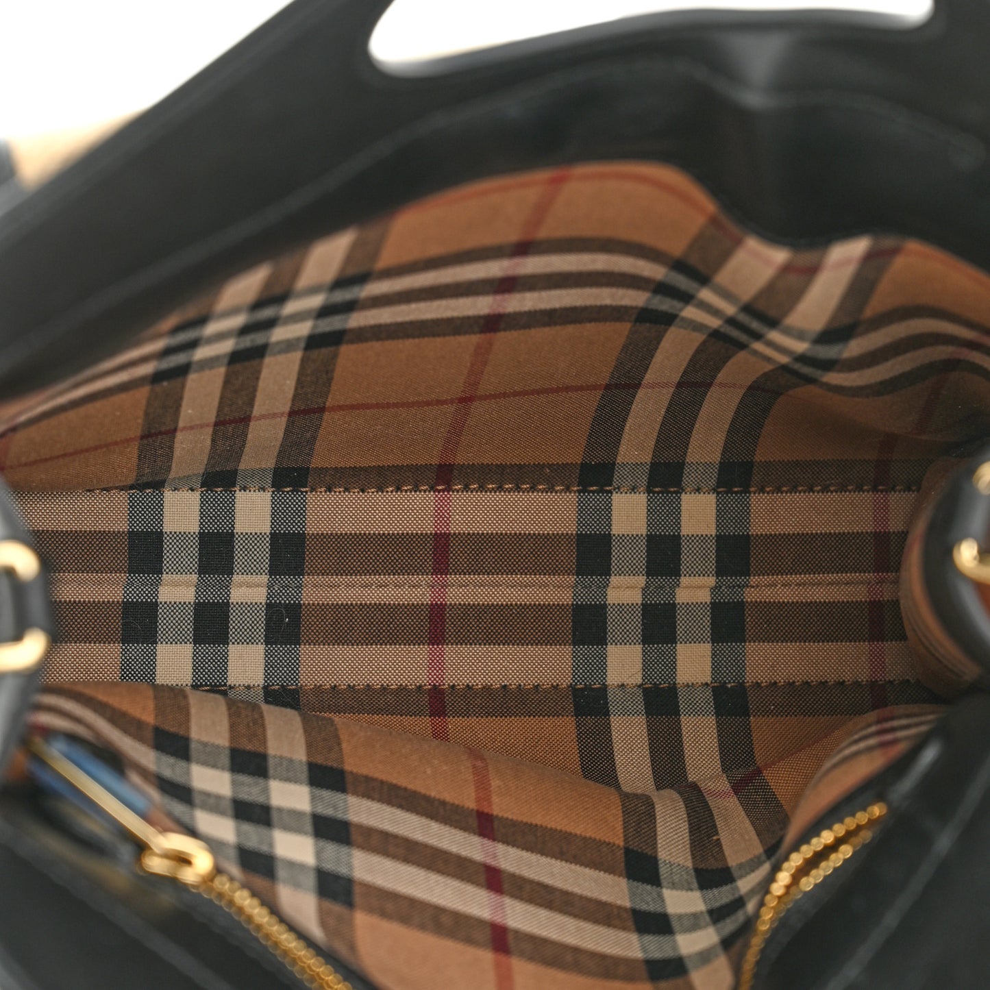 Smooth Calfskin Cashmere Check Mini Pocket Bag Black