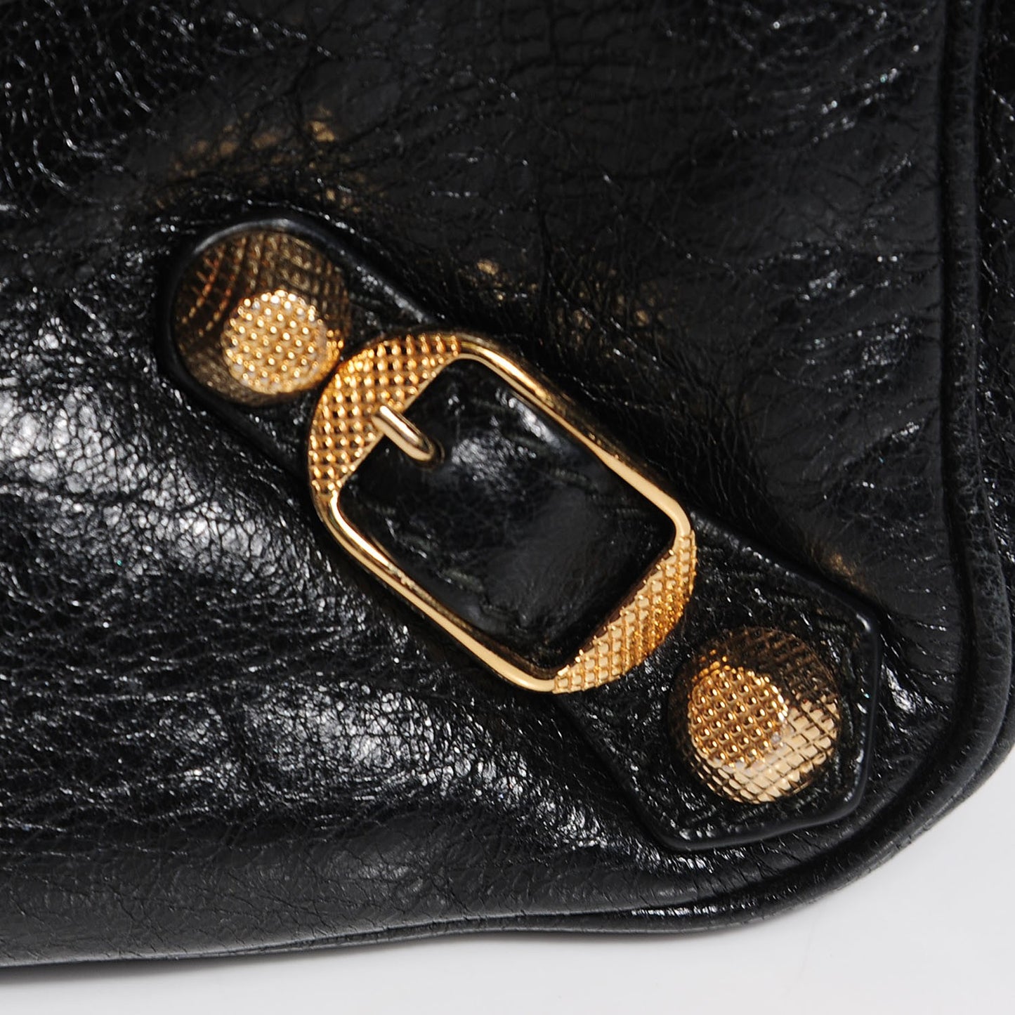 Agneau Giant 12 Gold Hardware Hip Black