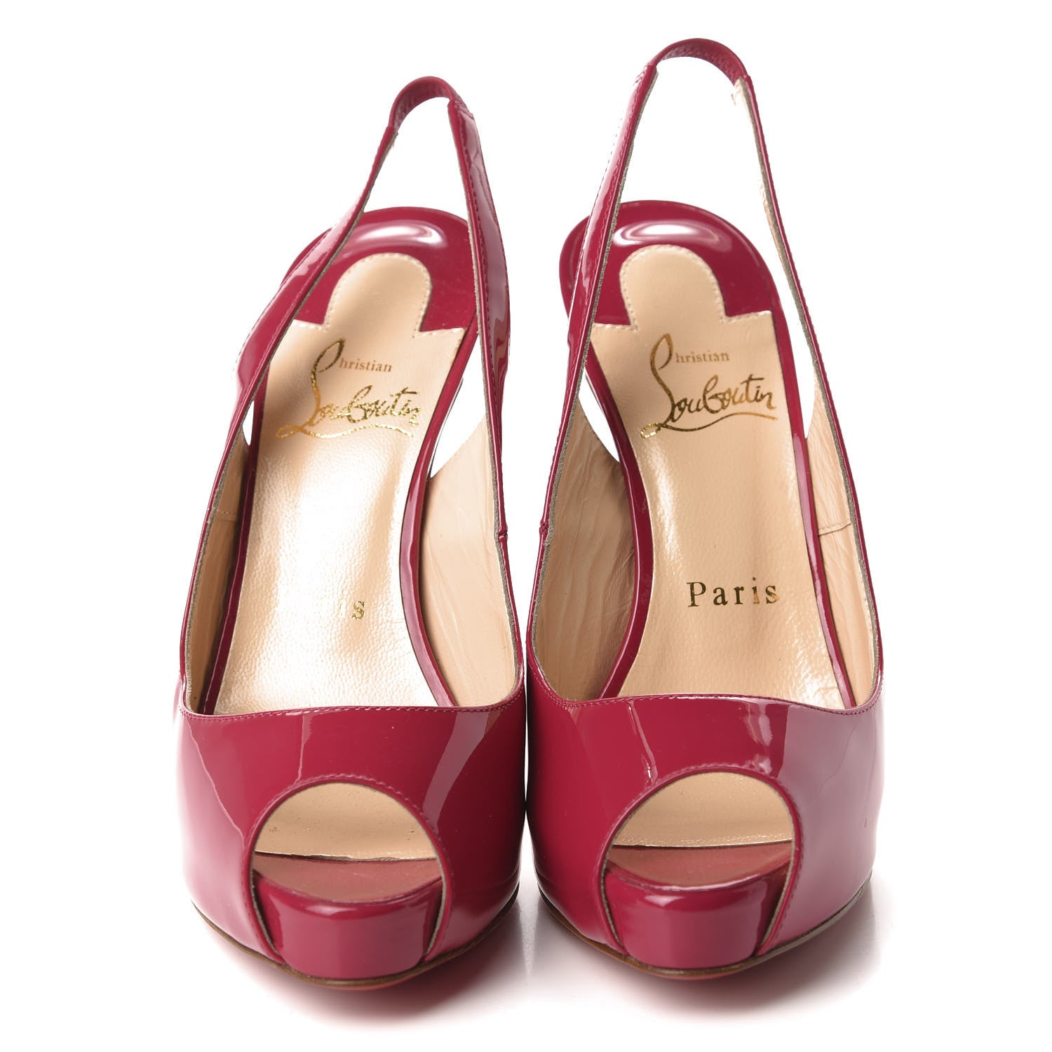 Christian Louboutin Patent No Prive 120 Pumps 35.5 Fuchsia 2 of 8