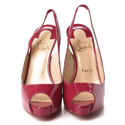 Christian Louboutin Patent No Prive 120 Pumps 35.5 Fuchsia 2 of 8