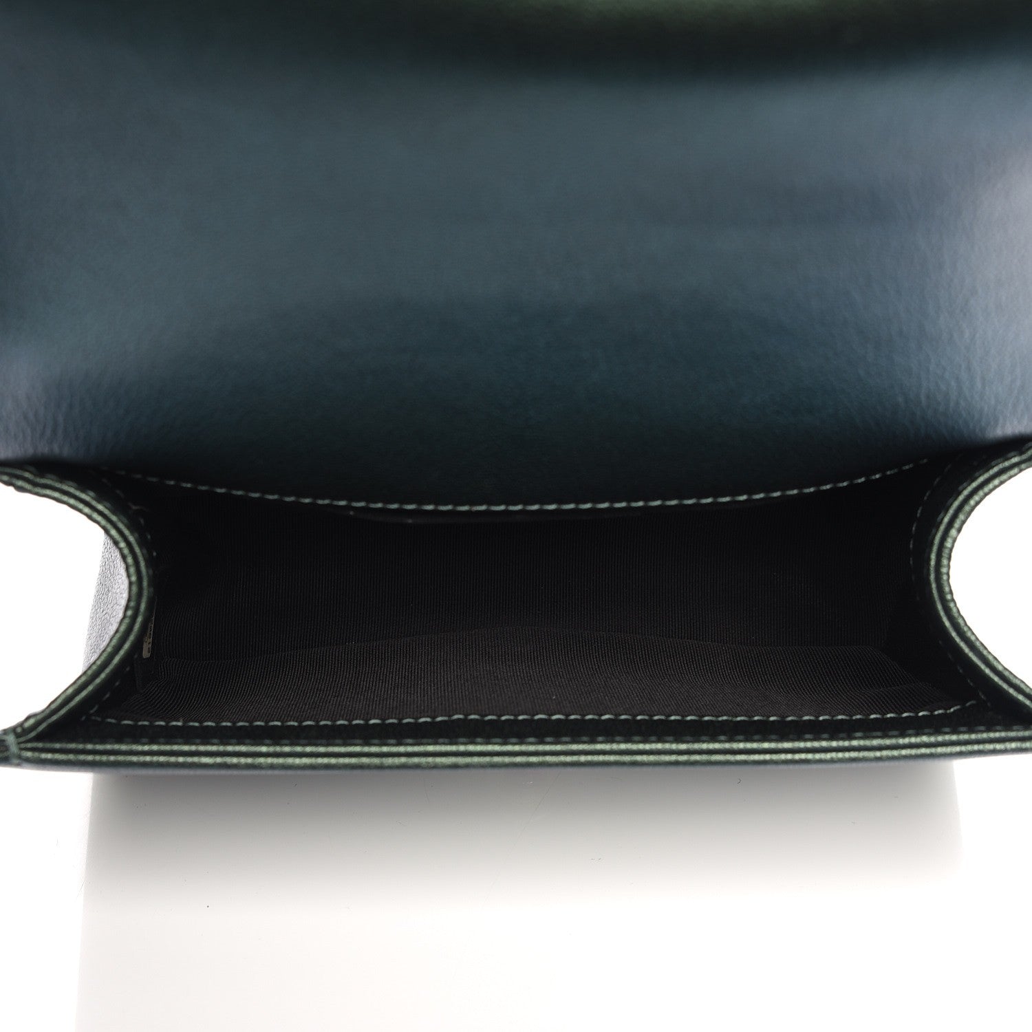 Chanel Iridescent Goatskin Quilted Small Boy Flap Green 11 of 13