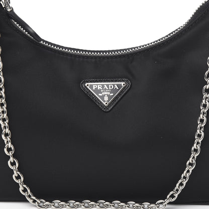 Prada Nylon Re-Edition 2005 Shoulder Bag Black 10 of 11