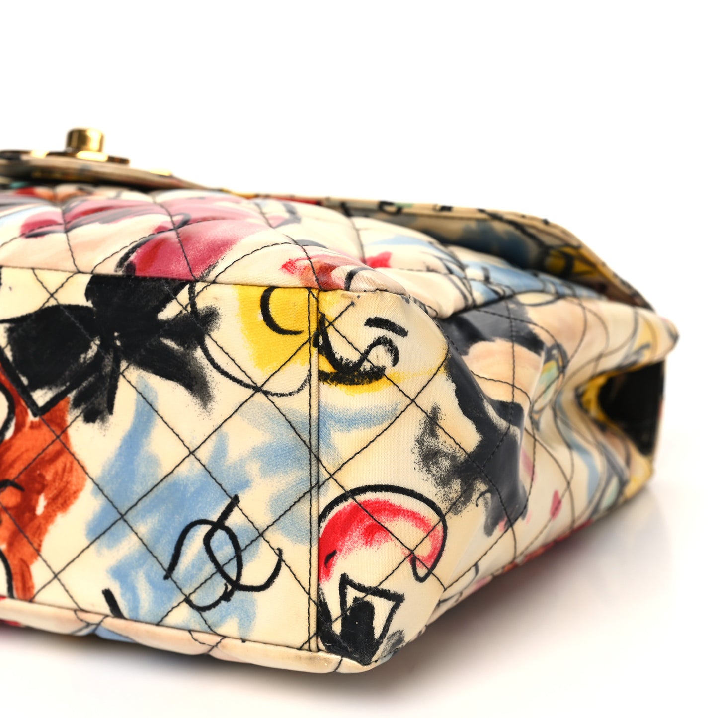 Coated Canvas Jumbo XL Hawaii Graffiti Flap Multicolor