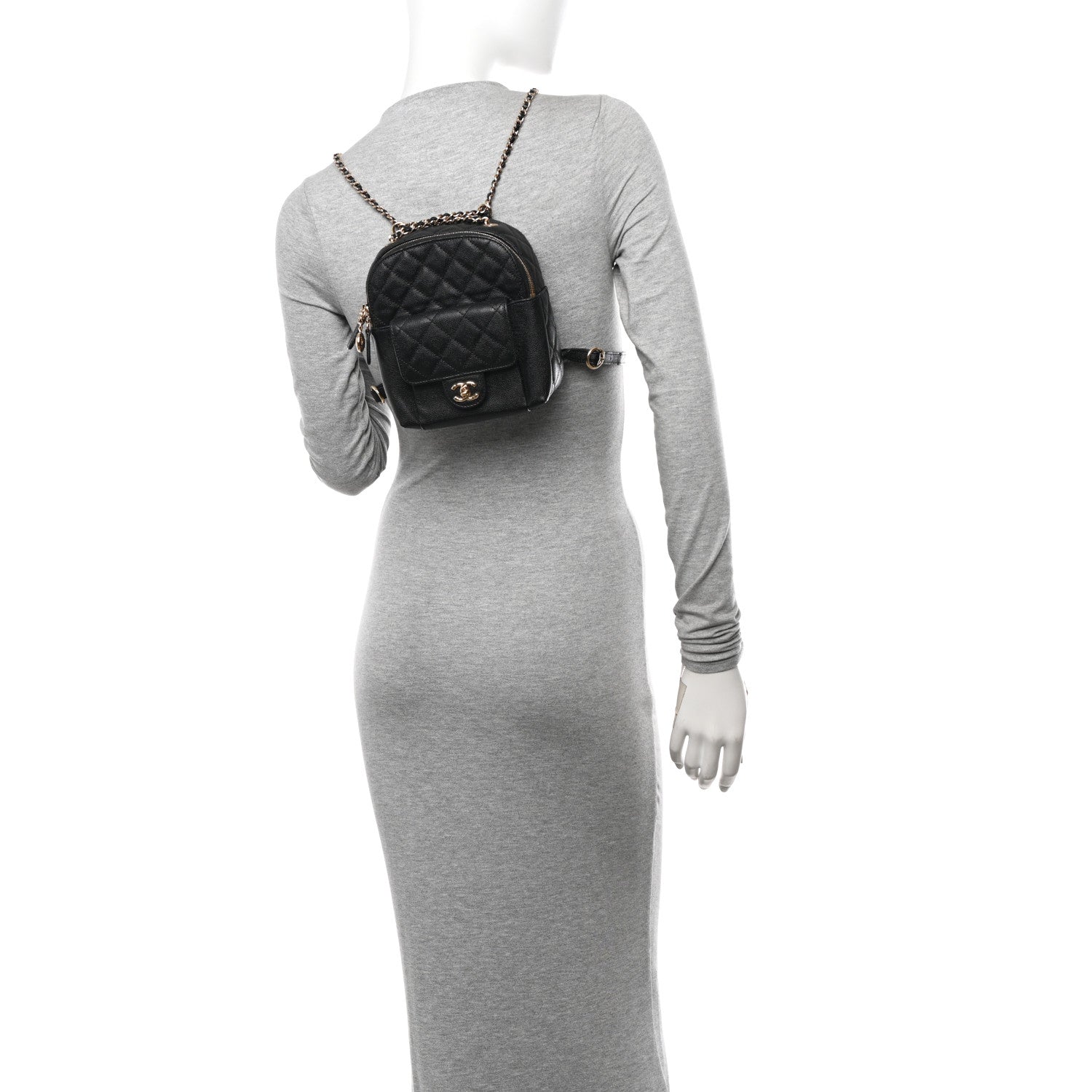 Chanel Caviar Quilted Small CC Day Backpack Black 2 of 11