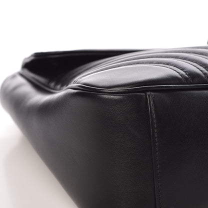 Gucci Calfskin Matelasse Large GG Marmont Shoulder Bag Black 9 of 13