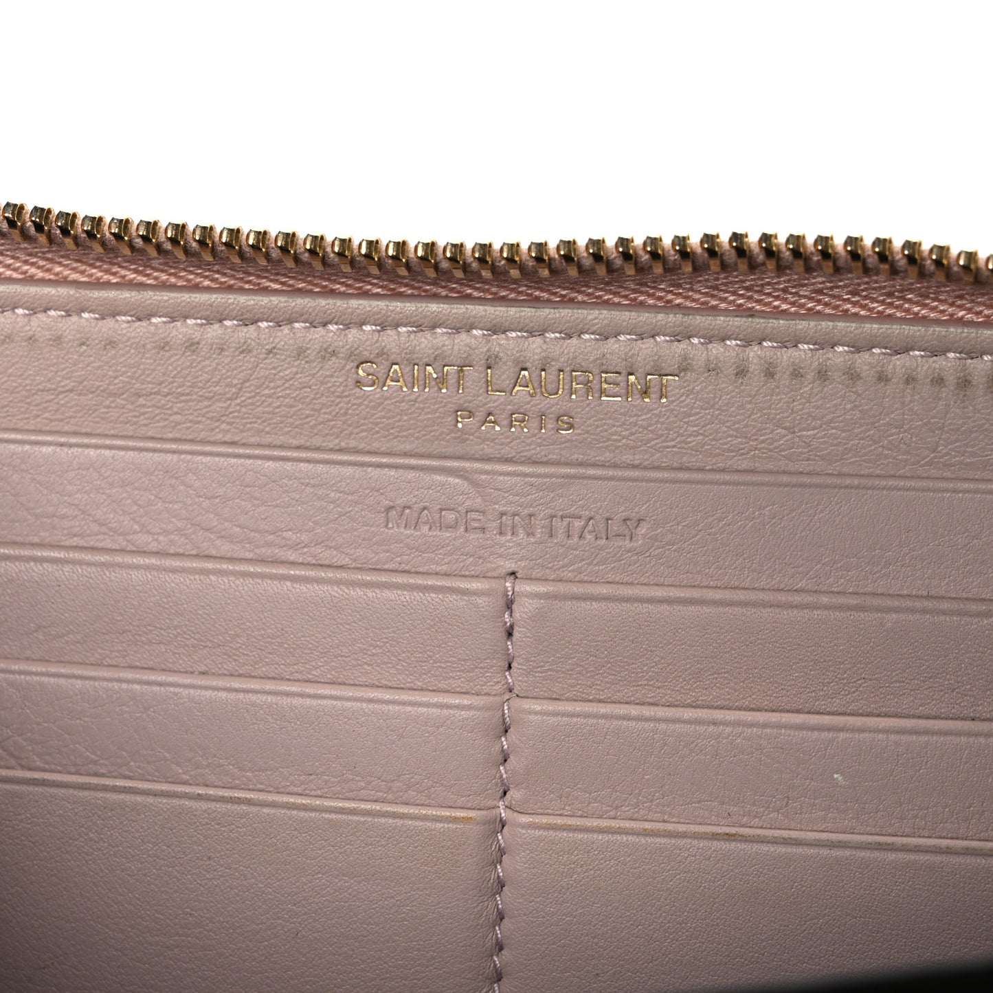 Calfskin Monogram Zip Around Wallet Pale Pink