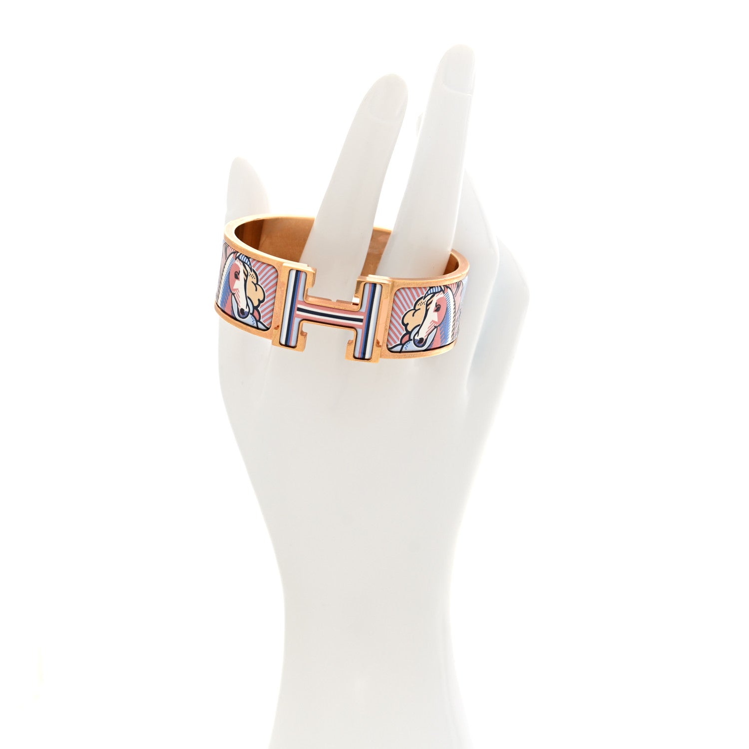 Hermes Enamel Printed Pegase Pop Wide Click Clac H Bracelet Album Hermes Enamel Printed Pegase Pop Wide Click Clac H Bracelet Album