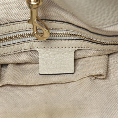 Gucci Pebbled Calfskin Medium Soho Chain Shoulder Bag Off White 6 of 16