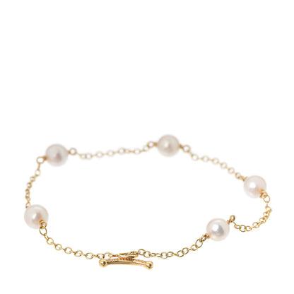 Tiffany 18K Yellow Gold Pearl 5.5-6mm Elsa Peretti Pearls By The Yard Bracelet 3 of 5