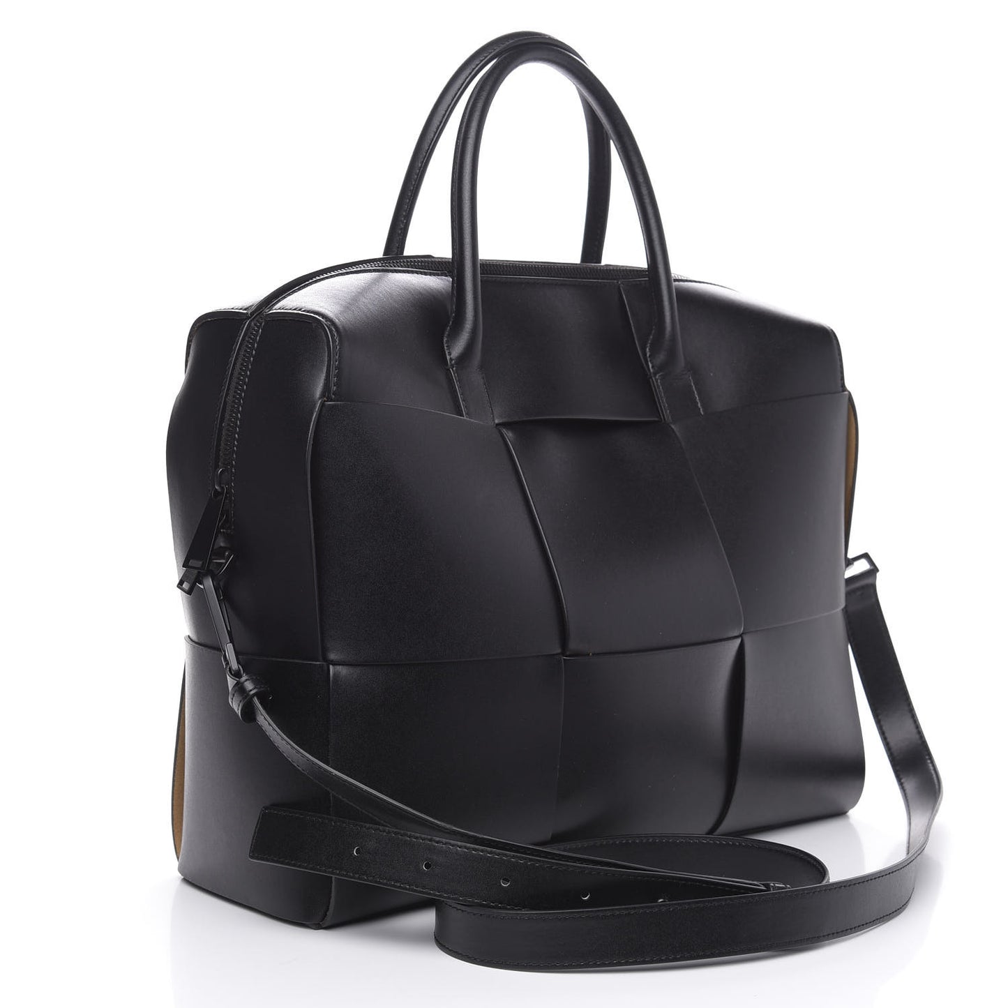 Urban Calfskin Maxi Intrecciato Briefcase Black