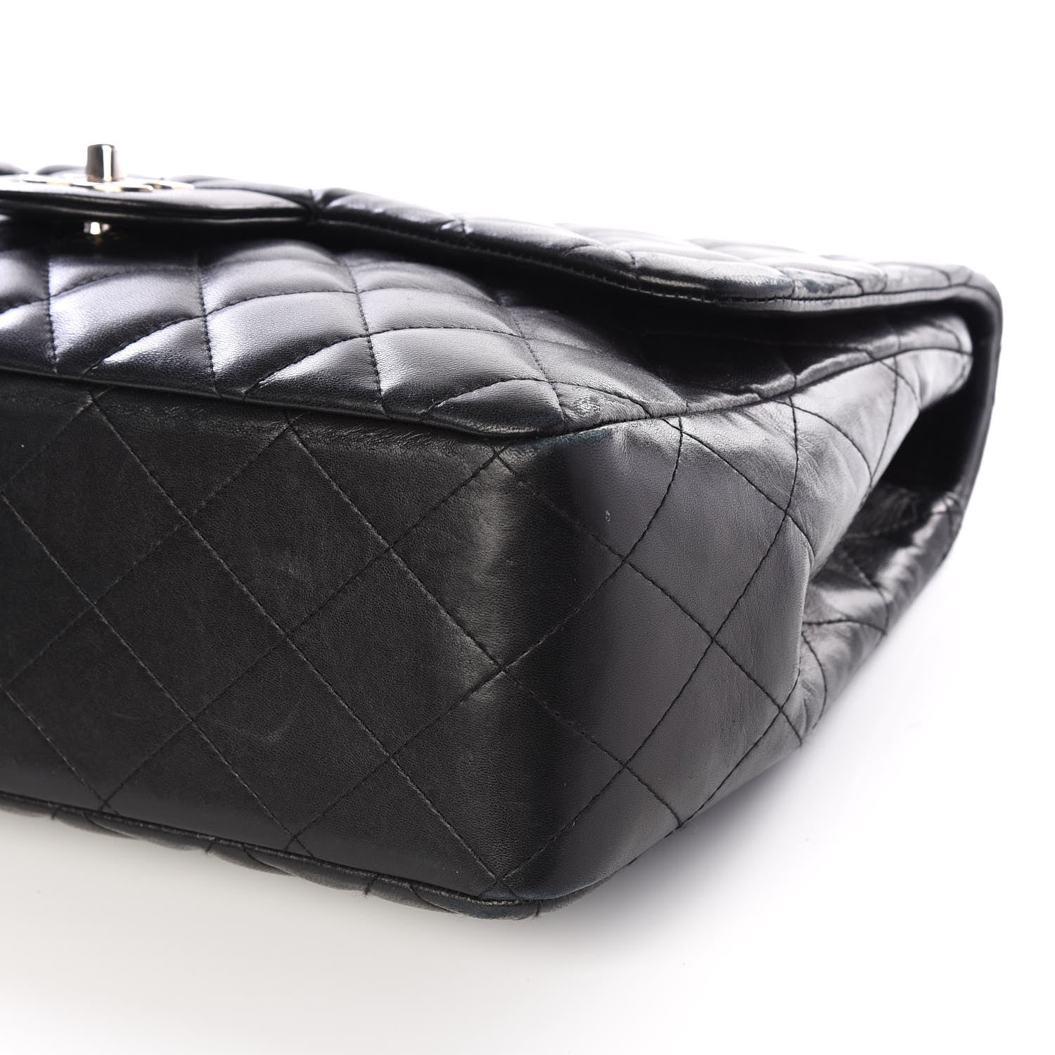 Chanel Lambskin Quilted Jumbo Single Flap Black 6 of 9