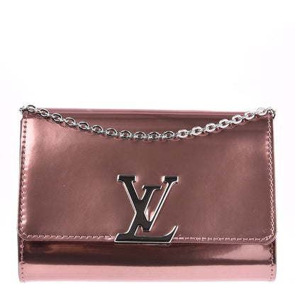 Louis Vuitton Patent Louise PM Chain Clutch Rose Cuivre 1 of 7
