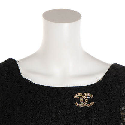 Chanel CC Brooch Light Gold 2 of 5