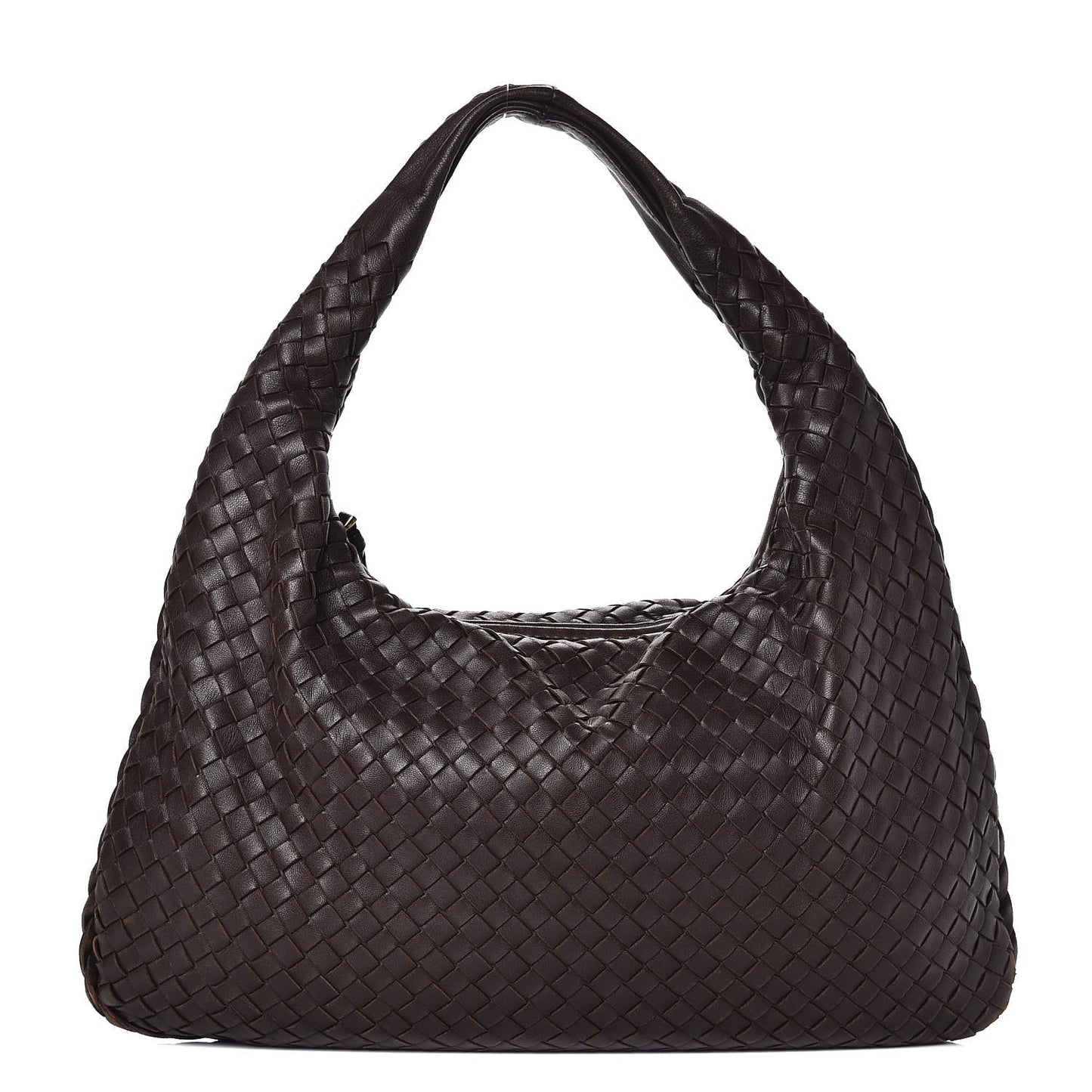 Nappa Intrecciato Medium Veneta Hobo Ebano