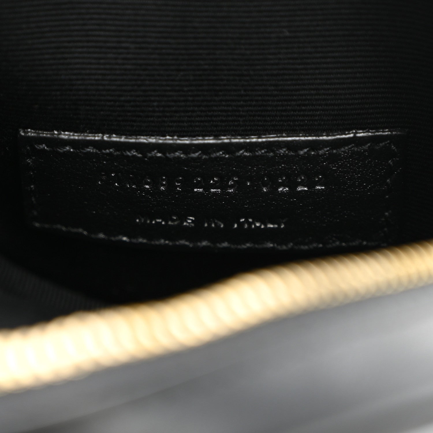 Saint Laurent Calfskin Matelasse Chevron Quilted Baby Round Vinyle Belt Bag Black 6 of 9