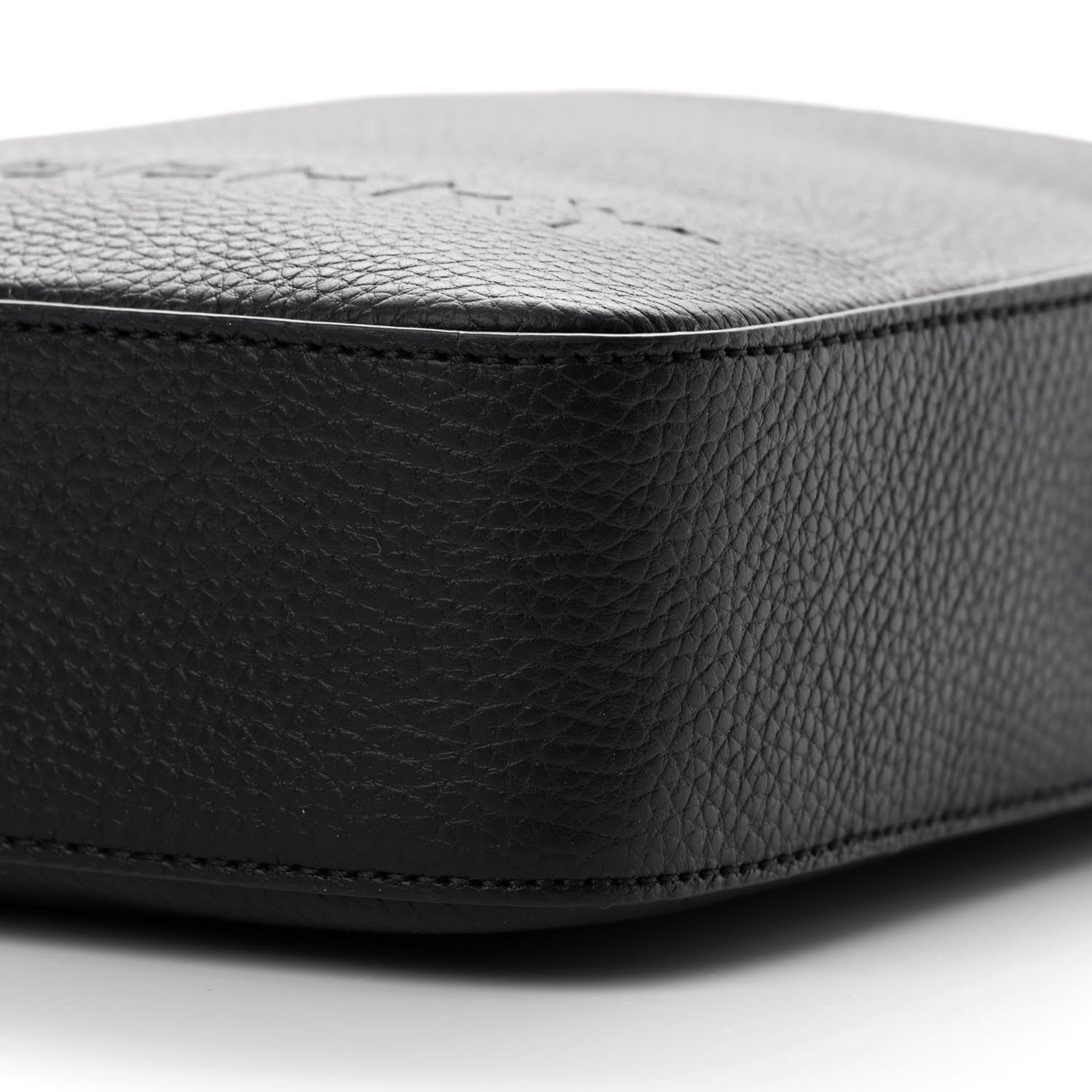 Burberry Pebbled Calfskin Logo Embossed Thornton Messenger Bag Black 11 of 11