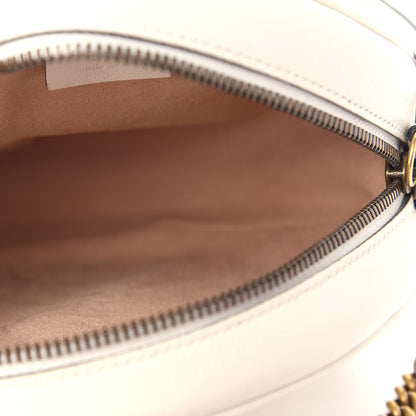 Gucci Calfskin Matelasse Mini GG Marmont Round Shoulder Bag White 5 of 9