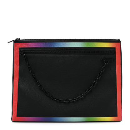 Louis Vuitton Taiga Rainbow Pochette A4 Black 1 of 9